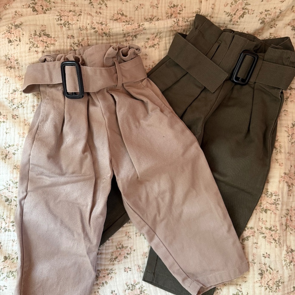 Cargo toddler pants set